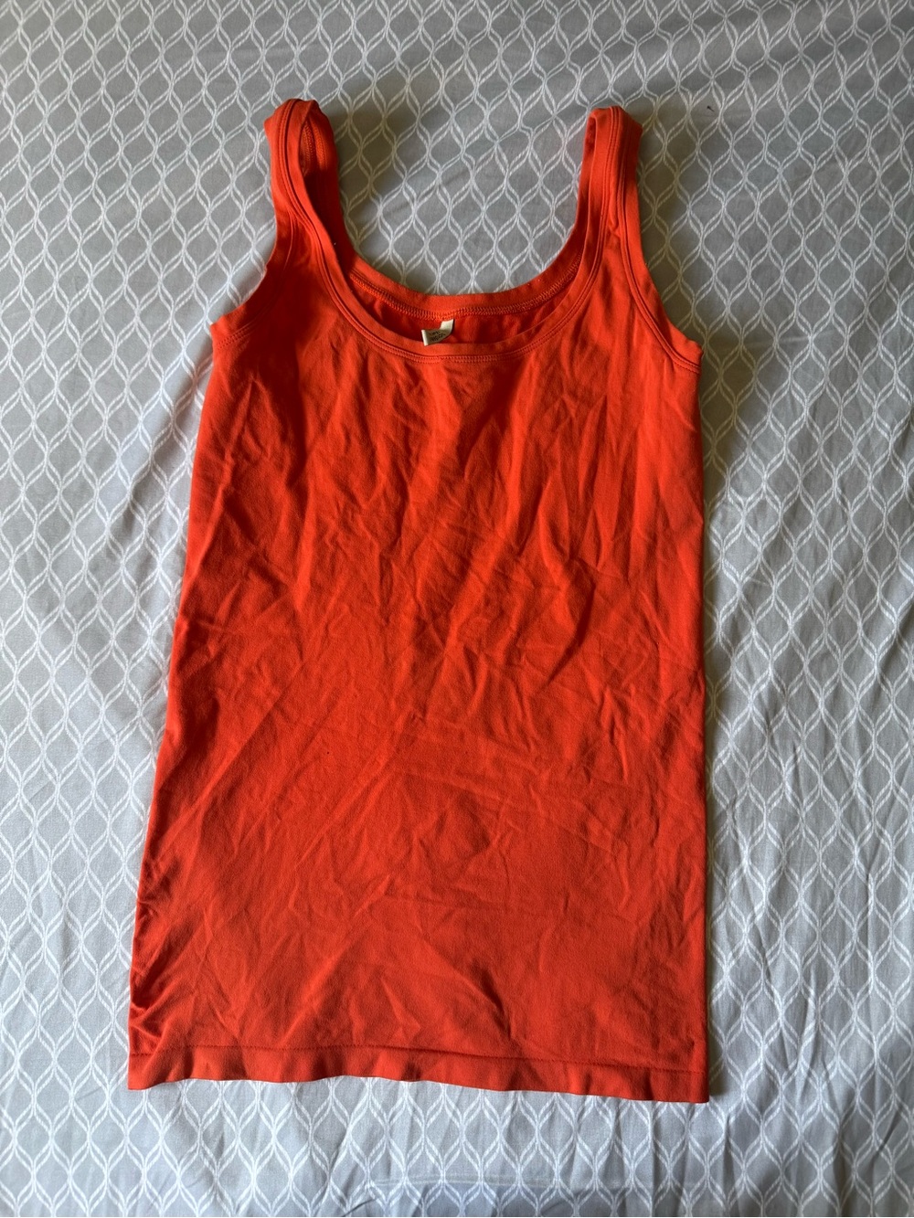 Bordeaux Bright Orange Scoop Tank Top